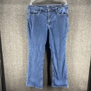 Lee Riders Bootcut Jeans Womens 16 Blue Fleece Lined Midrise Denim